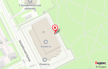 Комета на Загребском бульваре на карте