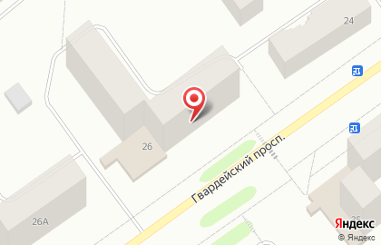 Универсам Пятёрочка на Гвардейском проспекте на карте