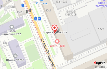 Строительная компания Фаворит на Старо-Петергофском проспекте на карте