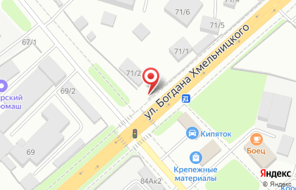 Шиномонтажная мастерская на улице Богдана Хмельницкого на карте