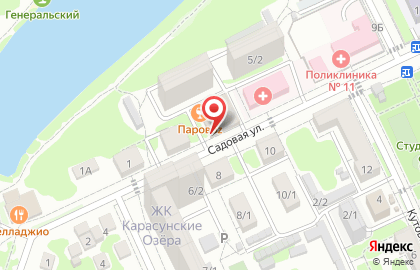 Продовольственный магазин на Садовой улице, д.5 на карте