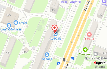 Магазин сантехники Aquanet на проспекте Ленина на карте
