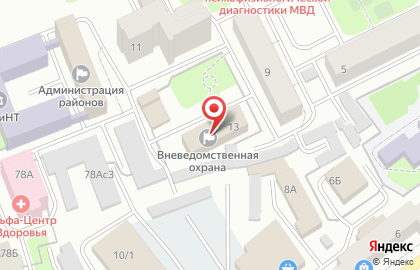 Управление вневедомственной охраны при УВД по Ярославской области на карте