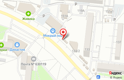 Киоск по продаже фруктов и овощей в Новосибирске на карте