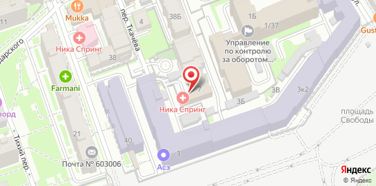 Многопрофильная клиника Ника Спринг в переулке Могилевича на карте