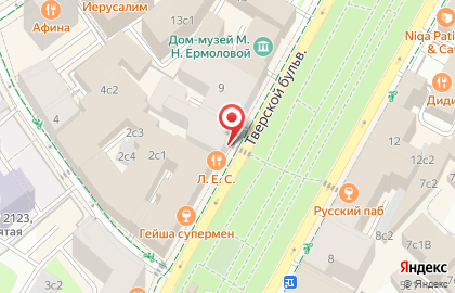 Студия красоты Tevoli на Тверском бульваре на карте