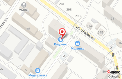 Магазин специальной одежды Радомес в Октябрьском районе на карте