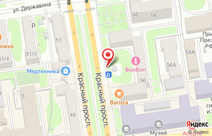 Хлебный киоск Хлебная столица на Красном проспекте на карте