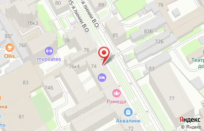 Продовольственный магазин в Василеостровском районе на карте