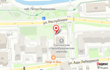 Православный старообрядческий храм во имя Сретения Владимирской чудотворной иконы Пресвятой Богородицы на карте