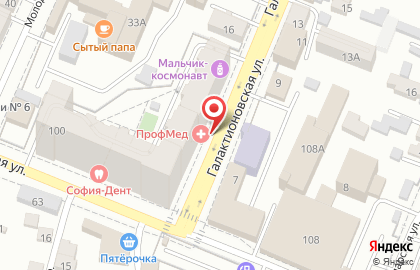 Медицинский центр Профмед на Пионерской улице на карте