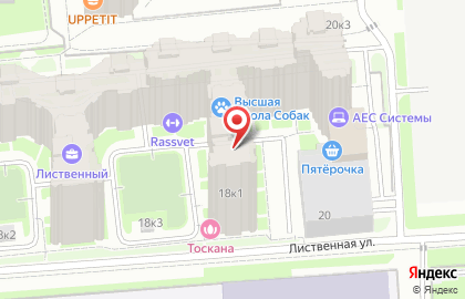Лиственный, ЗАО Строительный трест на карте