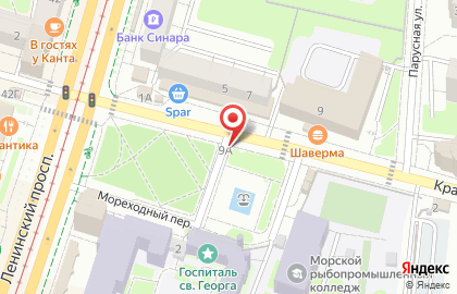 Чебуречная в Калининграде на карте