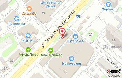 Аптека Забота на улице Богдана Хмельницкого на карте