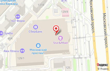 Московский проспект на карте