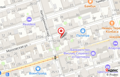 Железнодорожный район Коллегия адвокатов имени Баранова на Московской улице на карте