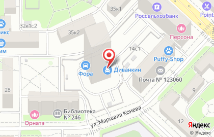 АМК на улице Маршала Конева на карте