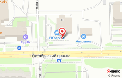 Кафе Смородина на Октябрьском проспекте на карте