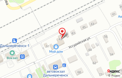 Продуктовый магазин Утро на Уссурийской улице на карте
