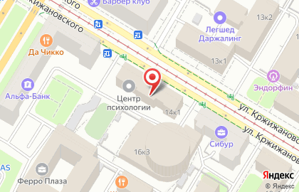 Азимут на улице Кржижановского на карте