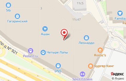 Центр Внеземных Развлечений LaserLand в ТЦ Гагаринский на карте