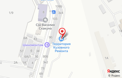Территория кузовного ремонта на карте