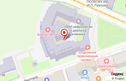 Клиника Урологии на улице Льва Толстого на карте