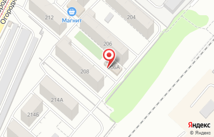 Продуктовый магазин Малина на Огородной улице на карте
