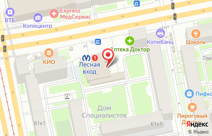 Банкомат Банк Санкт-Петербург на Кантемировской улице на карте