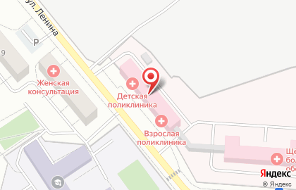 Поликлиника Щёлковская областная больница на улице Ленина в Лосино-Петровском на карте