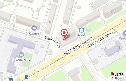 Супермаркет Пятёрочка на Краматорской улице на карте