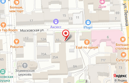 Клуб интеллектуальных игр 60 секунд на Московской улице на карте