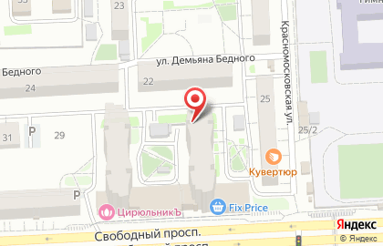 Салон красоты Альбион в Железнодорожном районе на карте