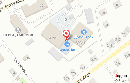 Строительный магазин ДомоСтрой в Ялуторовске на карте