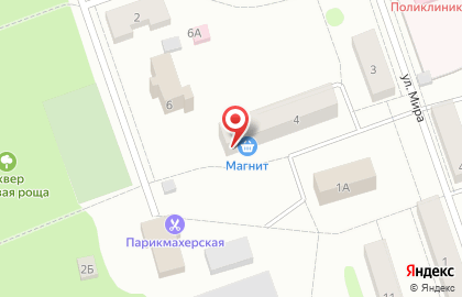 Супермаркет Магнит у дома на улице Гагарина на карте