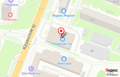 Супермаркет Перекресток на Казанском шоссе на карте