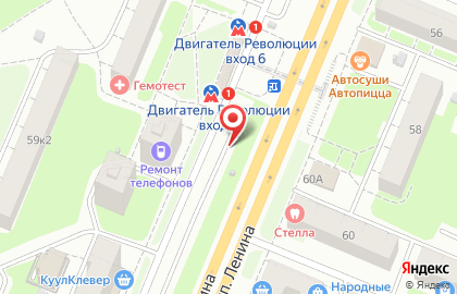 Автомир на проспекте Ленина на карте