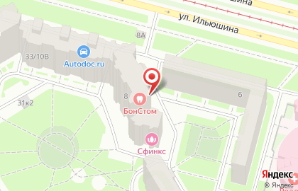 Магазин Профи на улице Ильюшина на карте