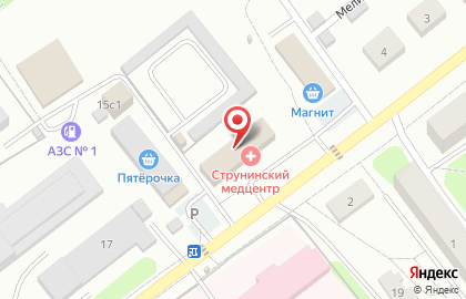 Супермаркет Пятерочка на улице Лермонтова на карте