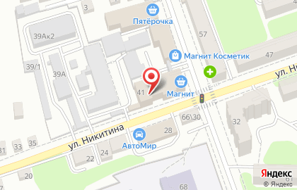 РГГУ, Российский государственный гуманитарный университет на улице Никитина на карте