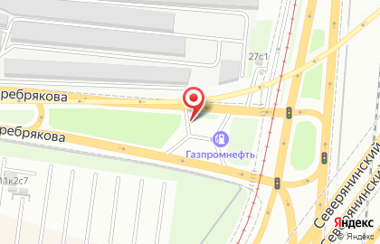 АЗС Газпромнефть на проезде Серебрякова на карте