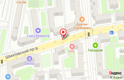 АСТ на Шмитовском на карте