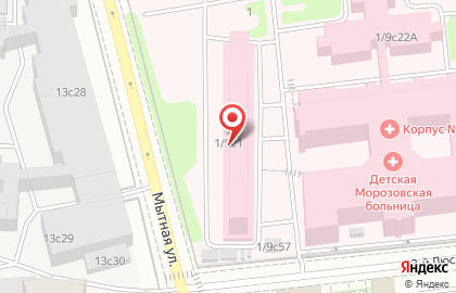 Морозовская Детская Городская Клиническая больница Департамента Здравоохранения Города Москвы на карте