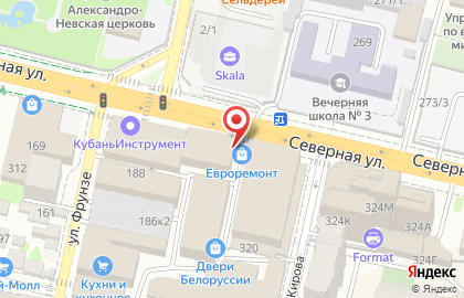 Краснодарское БТИ на Северной улице на карте