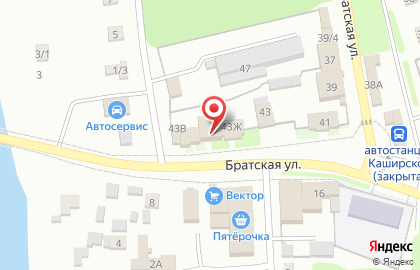 Магазин косметики и бытовой химии Магнит Косметик на Братской улице на карте