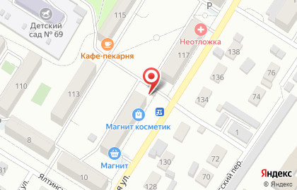 Киоск по продаже хлебобулочных изделий Хлебный домик в Центральном районе на карте