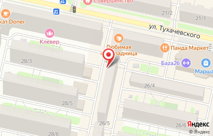 Салон цветов на улице Тухачевского на карте