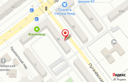 Мини-маркет Хмельной на Пугачёвской улице на карте