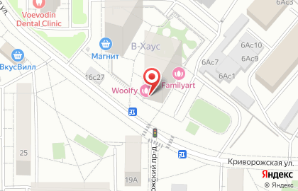 Студия красоты WOOLFY Beauty Studio на метро Нагорная на карте