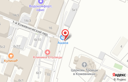 Донер Кебаб в 1-м Кожевническом переулке на карте